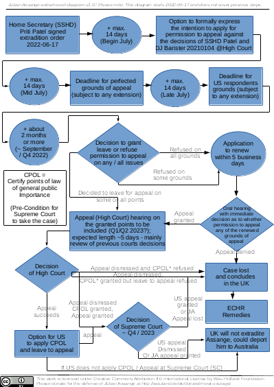 Julian Assange: Updated Diagram of the british court proceedings ...
